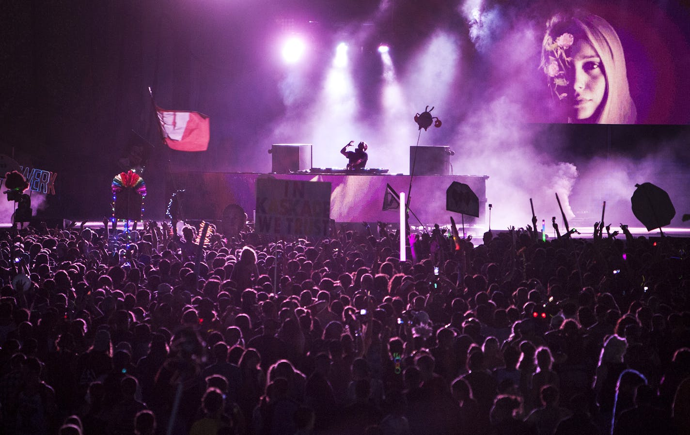 Headliner Kaskade performs at Summer Set Music and Camping Festival in Somerset, Wisconsin, August 15, 2014. (Courtney Perry/Special to the Star Tribune)