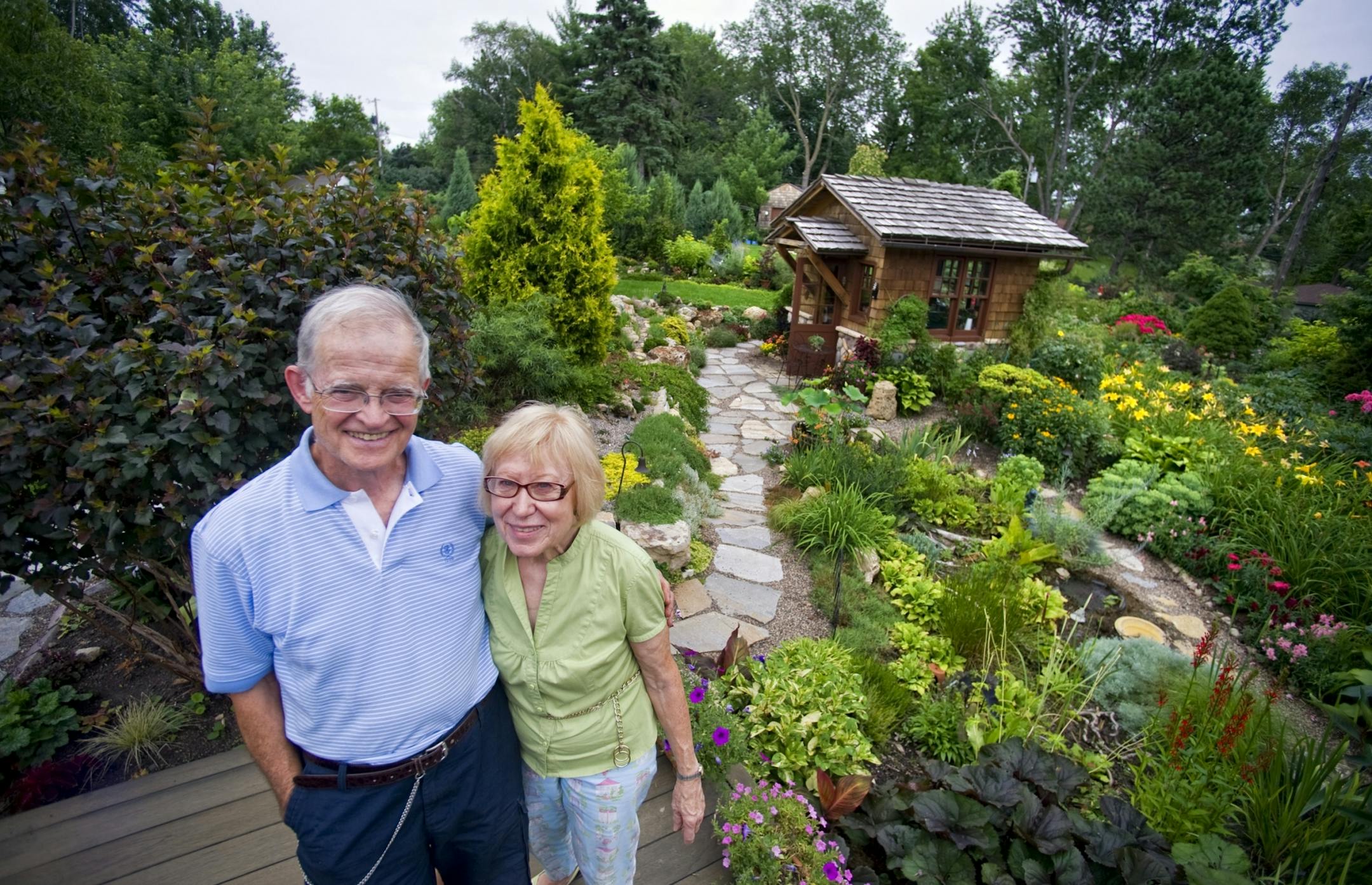 Dick and Shirley Friberg have been gardening together at their Roseville home since the 1960s, transforming their 3/4-acre lot into a wide array of gardens.