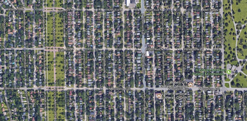 The North Minneapolis neighborhood where Mitchell ditched the transport van.