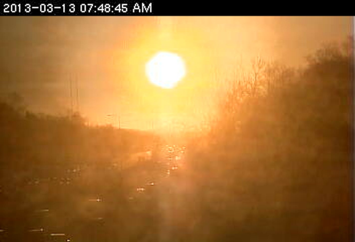 Sunrise over 694 in Fridley