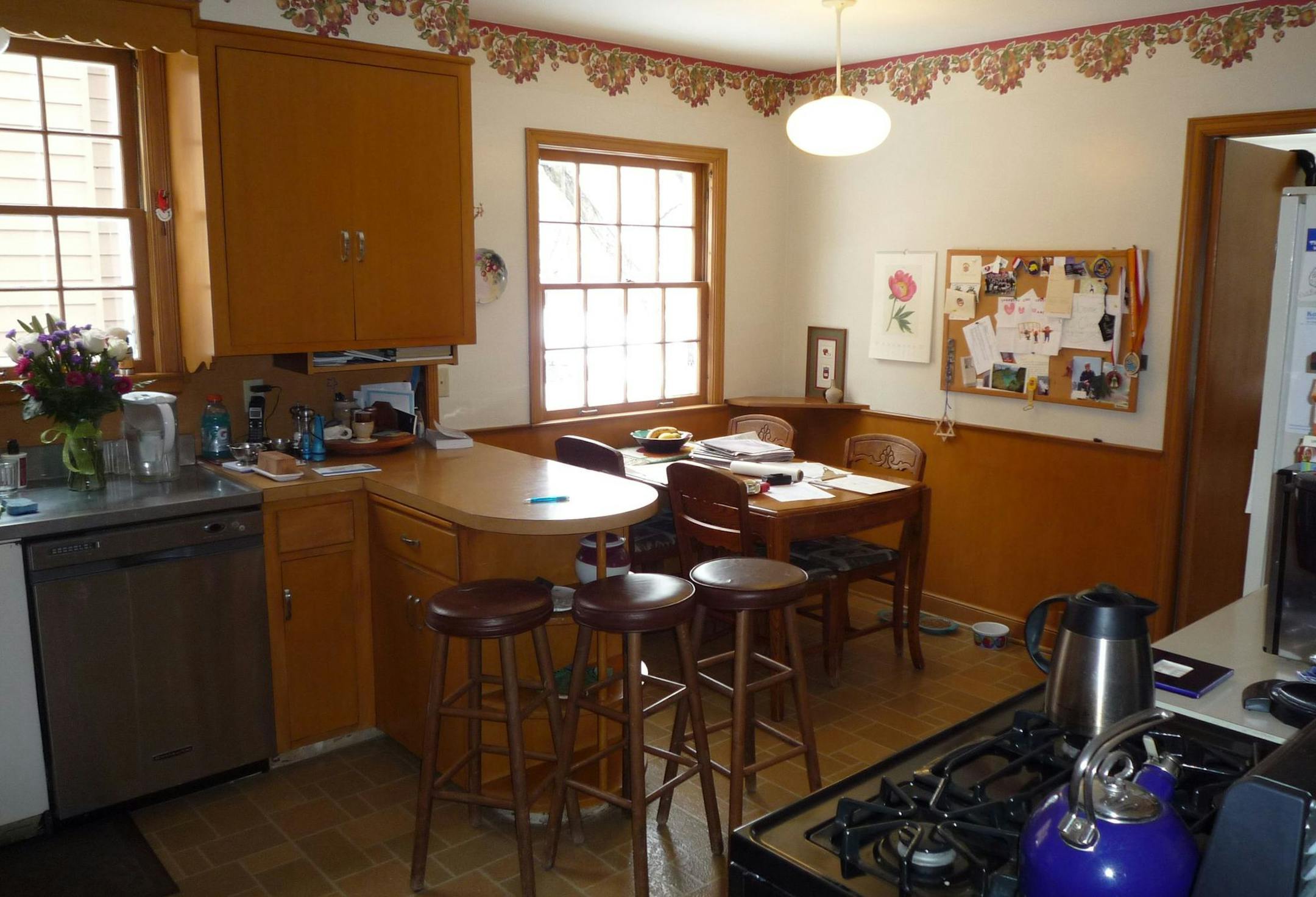 Before: The layout was inefficient.