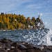 Lake Superior kicked up some spray in front of the peak foliage along the North Shore by the Split Rock Lighthouse in Two Harbors, MN. ]
ALEX KORMANN 