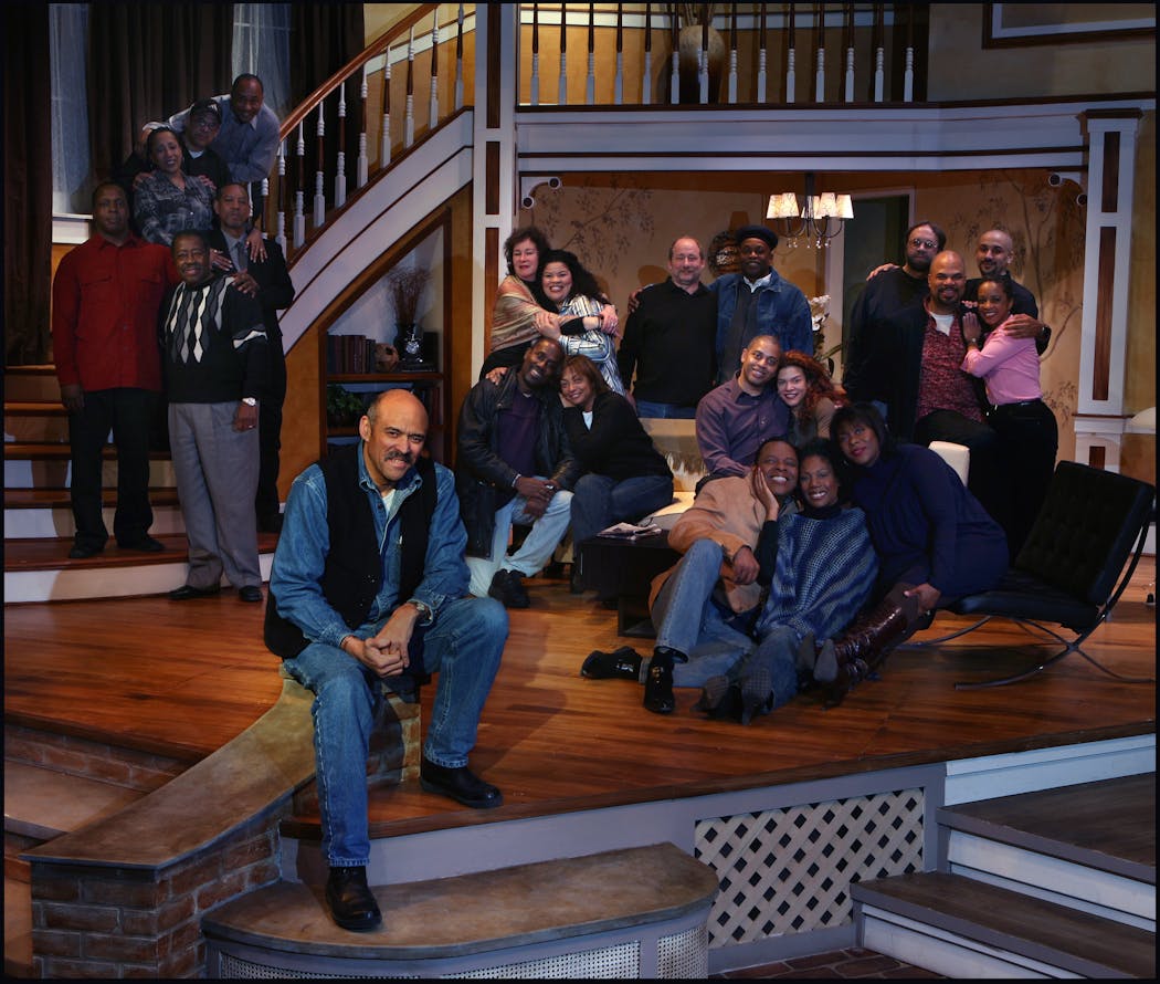 Penumbra Theatre Founder Lou Bellamy, in the foreground, posed with company members in 2007.