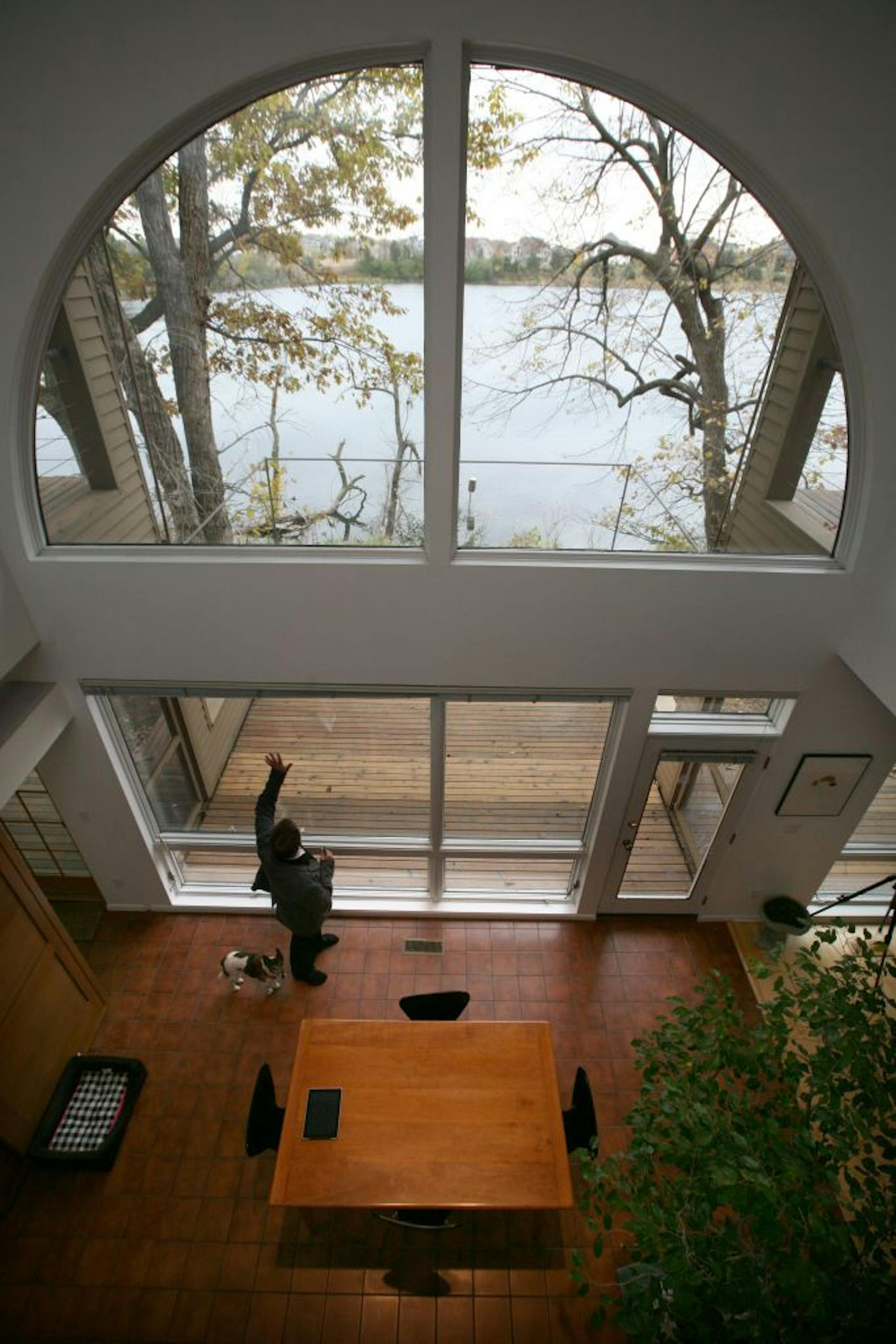 The big windows were among the attractions when Bill Lutz and Julie Brophy bought their house in Victoria. But they've installed screens over the largest windows because of so many bird collisions with the windows.