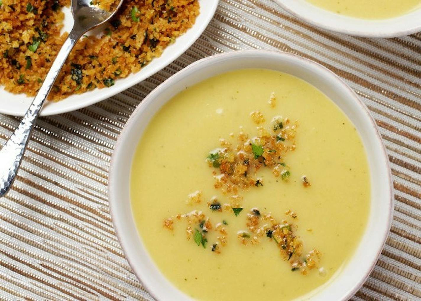 Parsnip and Cauliflower 'Vichyssoise' with Gremolata.