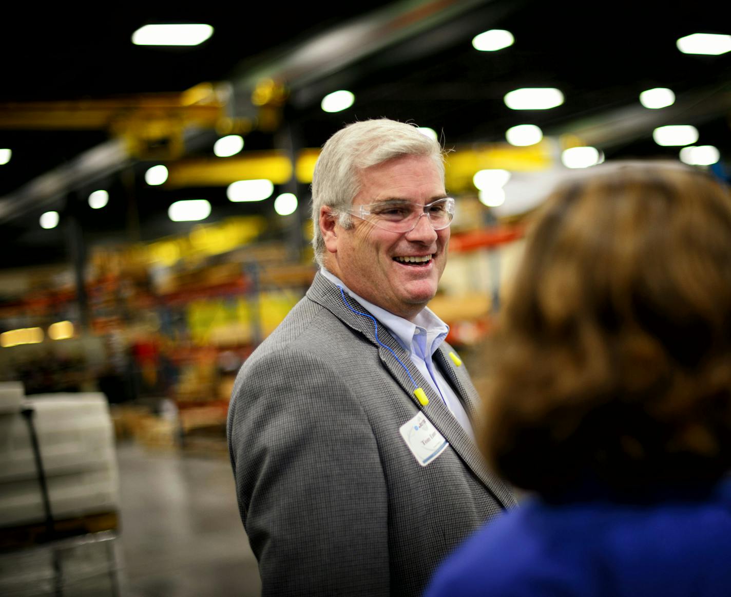 Sixth Congressional District GOP candidate Tom Emmer visited Jet Edge Waterjet Systems in St. Michael. The company is celebrating its 30th anniversary. ] St. Michael , MN -- Wednesday, September 3, 2014. GLEN STUBBE * gstubbe@startribune.com