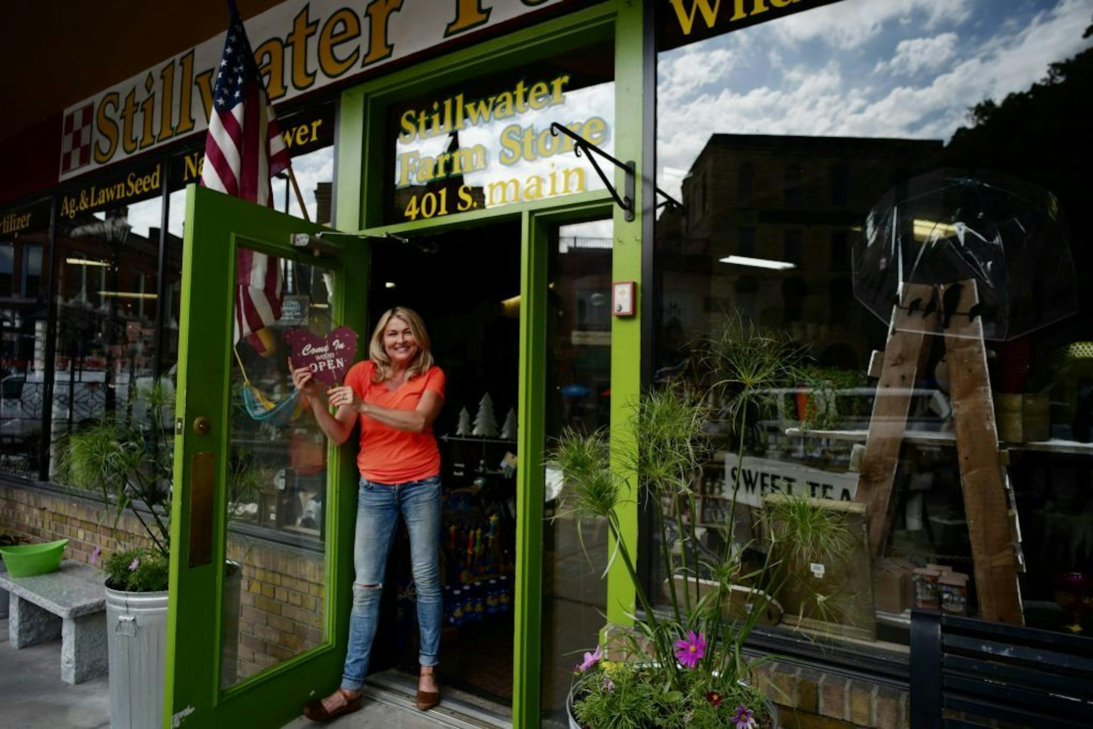 Rebecca Kolls bought, refreshed and put her own stamp on the old Stillwater Farm store that still supplies feed to farm animals as well as bird seeds for feeders.