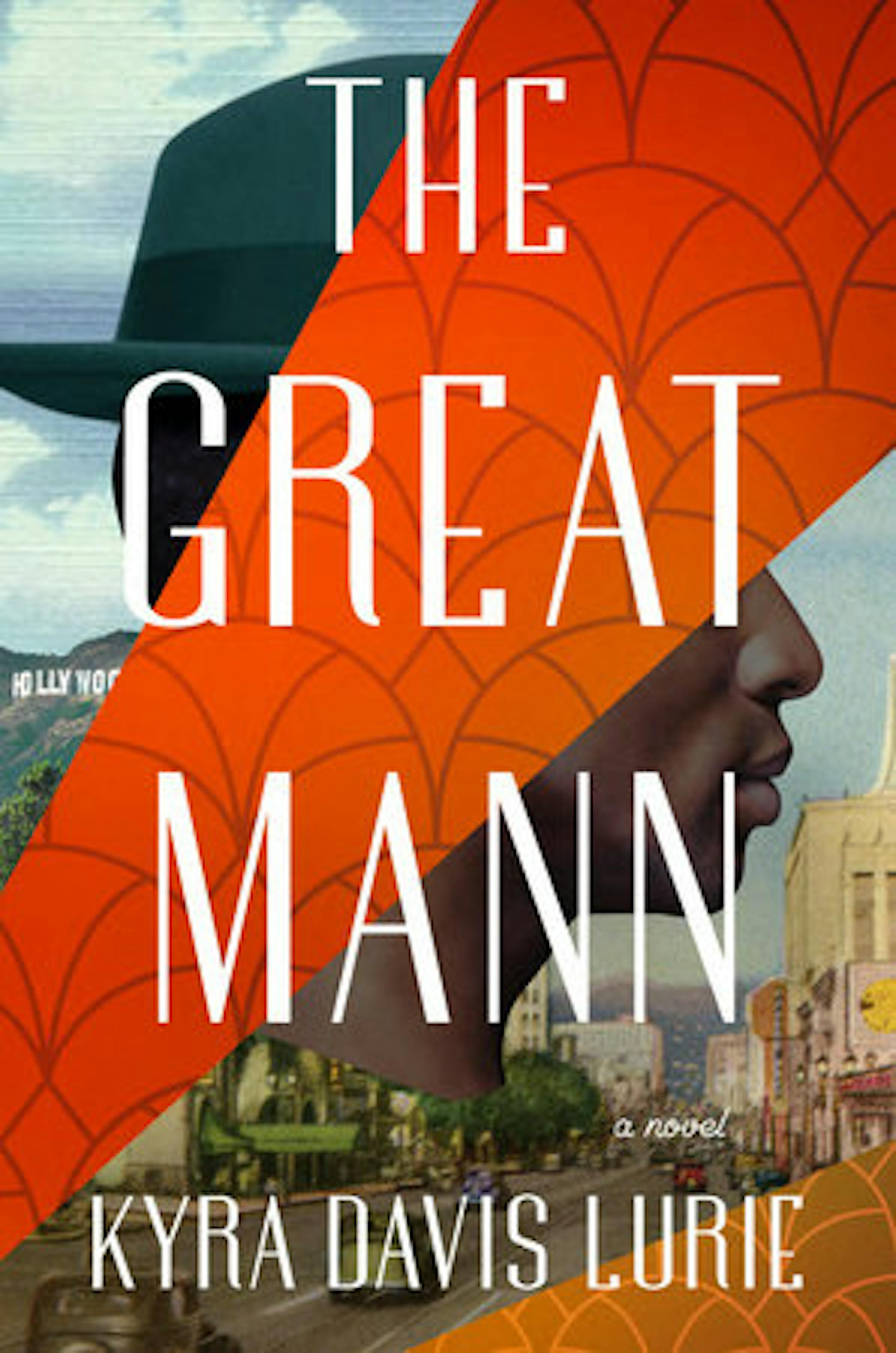 cover of The Great Mann features the silhouette of a hat-clad man, superimposed on an image of a bustling city
