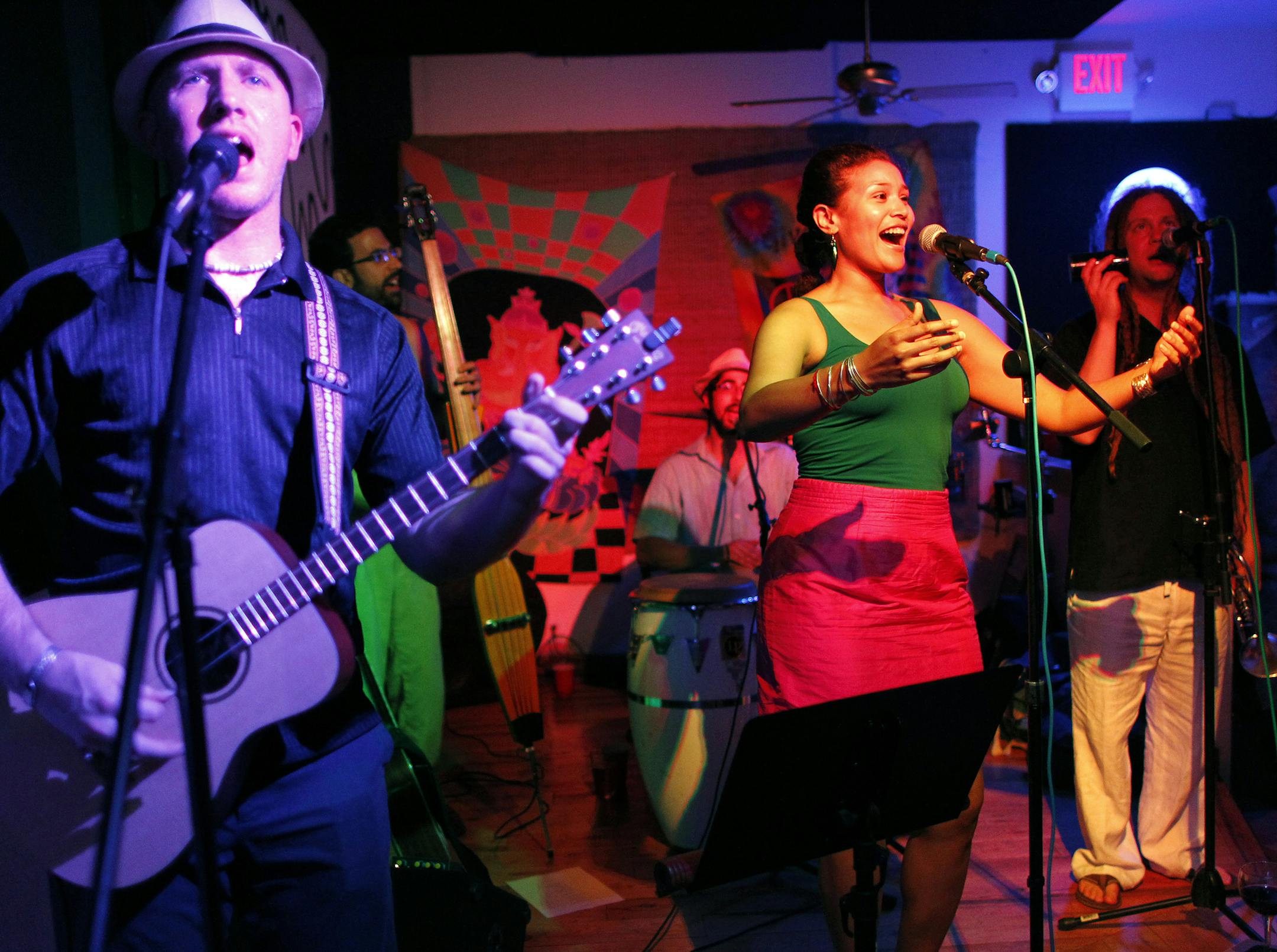CARLOS GONZALEZ * cgonzalez@startribune.comJune 09, 2011, Malamanya, an all-acoustic Latin band that harkens back to vintage 1960s and 70s salsa and Cuban dance music. At the Driftwood Char Bar in south Minneapolis. ] Malamanya performed at the Driftwood Char Bar in south Minneapolis.