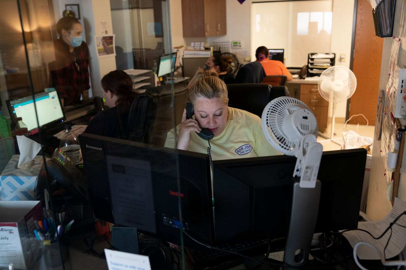 Jennifer Reince, the patient care coordinator at the Trust Women clinic in Oklahoma City, Okla., Sept. 23, 2021. Trust Women had 11 Texas patients in August; it has 110 so far in September. (Nick Oxford/The New York Times)