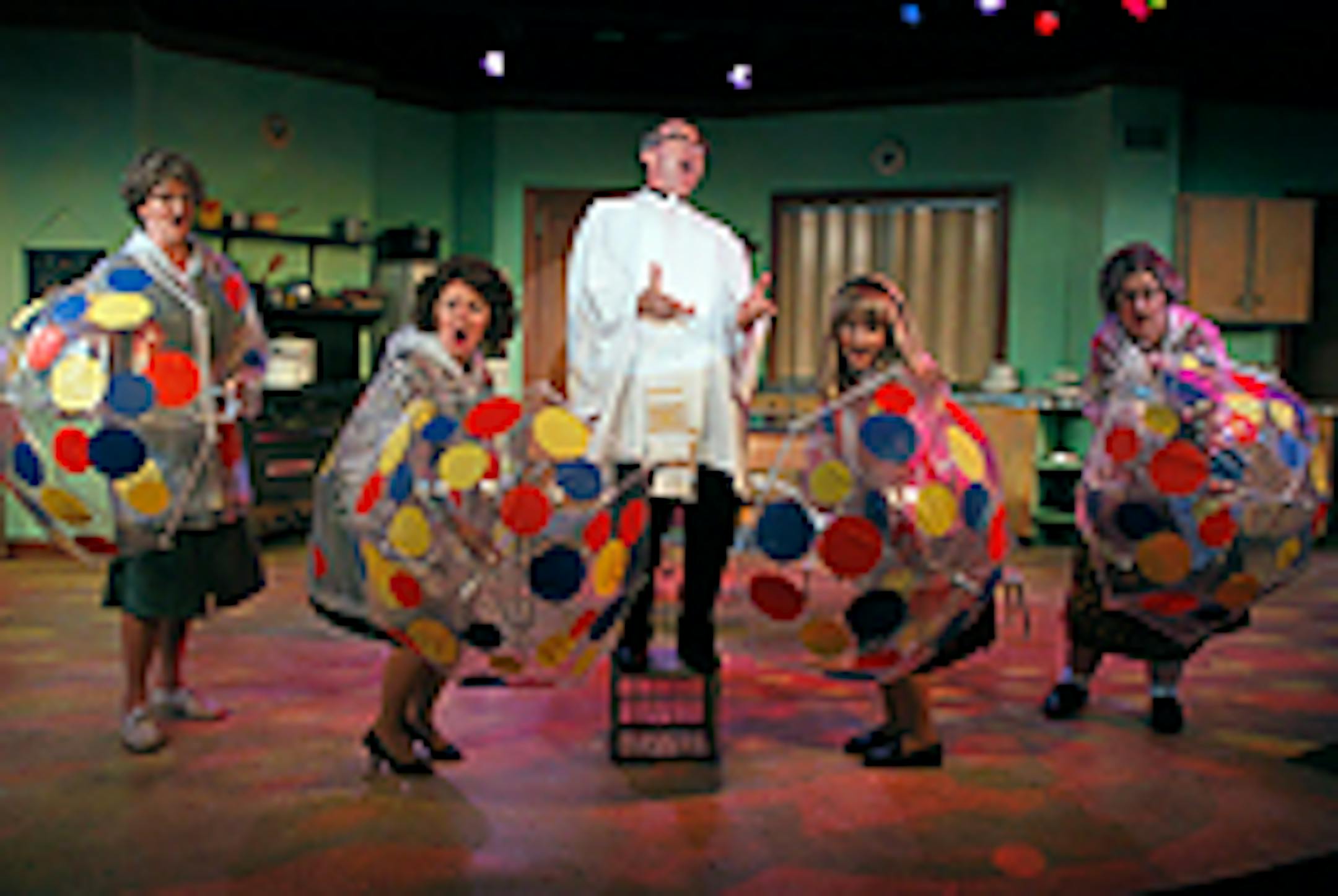 Janet Paone, Dorian Chalmers, Tim Drake, Tara Borman and Greta Grosch in "Church Basement Ladies 4"