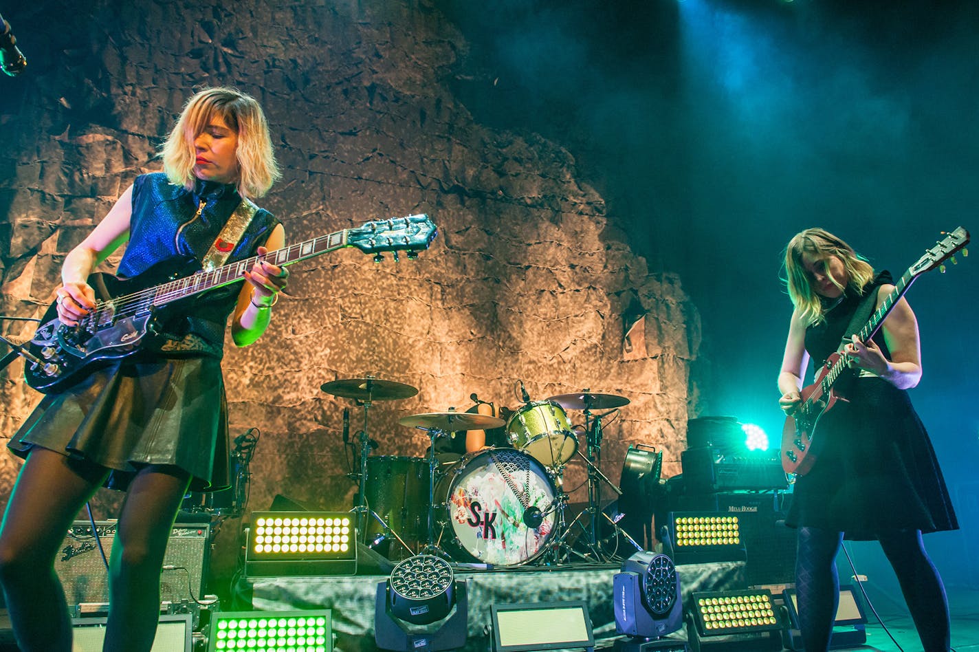 Sleater-Kinney, here on March 23, 2015, at the Roundhouse in London, is Carrie Brownstein, left, and Corin Tucker. (James Berry/UPPA/ZUMA Wire)