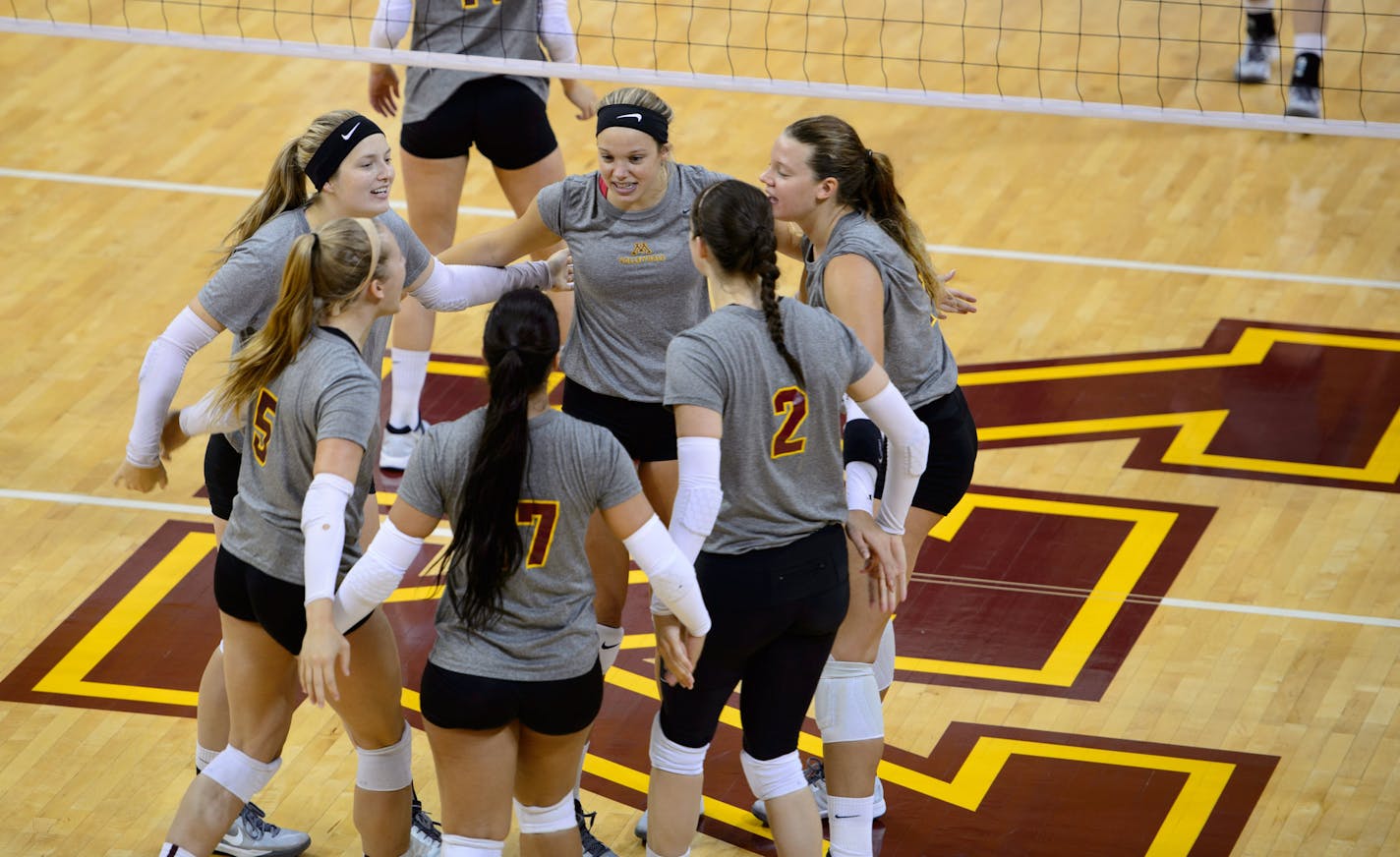 Clockwise from top, Paige Tapp, Hannah Tapp, Erica Handley, Dalianliz Rosado, Alyssa Goehner, Margaret Eggert