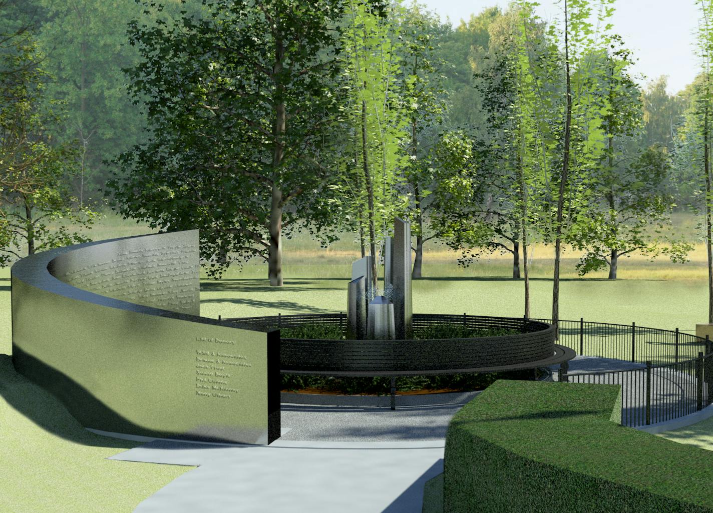 Rendering of new veterans memorial in Plymouth. Submitted by the city of Plymouth