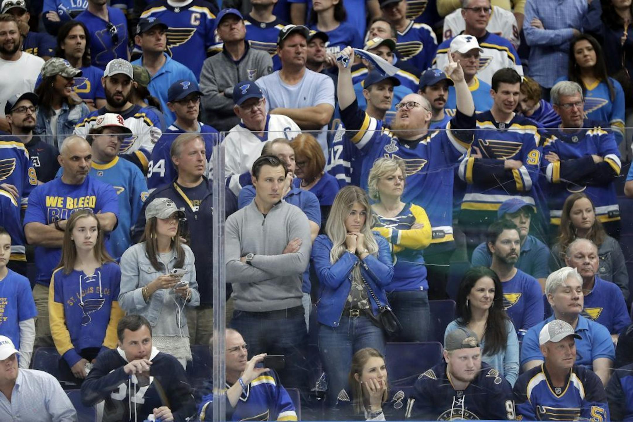 When you last saw Blues fans before Game 7, they were a profoundly unhappy bunch after Boston defeated their team 5-1 in game 6 at St. Louis -- setting up Wednesday night's game.