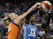 Phoenix&#x2019;s Penny Taylor aggressively thwarted a scoring bid by the Lynx&#x2019;s Maya Moore, a preview of the defense the Lynx can expect Sunday