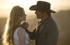Evan Rachel Wood and James Marsden in "Westworld."