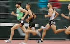 Ben Blankenship, left, led his heat during the semifinals in the men's 1,500 meters at the U.S. Olympic Track and Field Trials in Eugene, Ore.