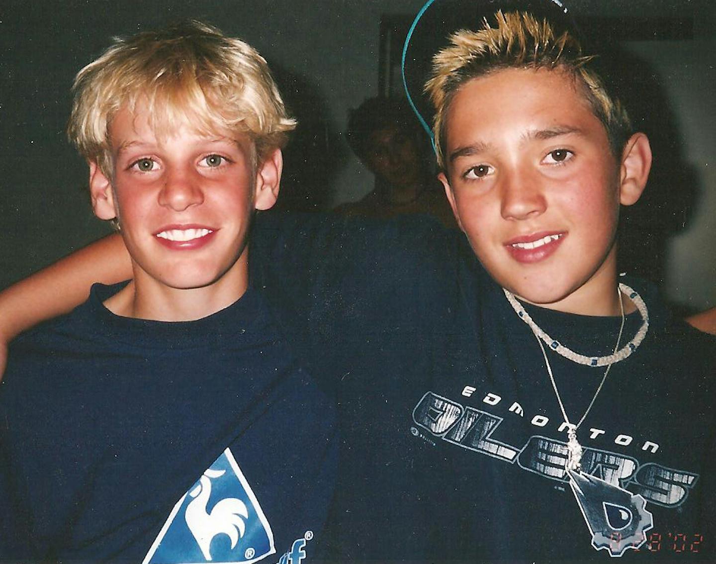 Jared Spurgeon and Tyler Ennis when they were kids, provided by Ennis&#x2019; father.