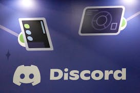 FILE - A display Discord stands at the company's booth at the Game Developers Conference 2023 in San Francisco on March 22, 2023. A major leak of clas