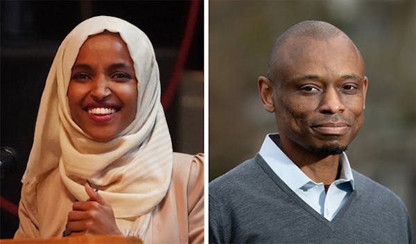 Rep. Ilhan Omar , left, and her top Democratic opponent, Antone Melton-Meaux.