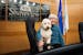 Shoreview Mayor Sandy Martin often brings her dog Rafa to Shoreview City Hall. She is retiring after 26 years in the city's top job. Friday, Dec. 9, 2