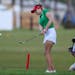 After five extra holes, Gaby Lopez (picttured) and Nasa Hataoka played five extra playoff holes in the Tournament of Champions LPGA tournament Sunday 
