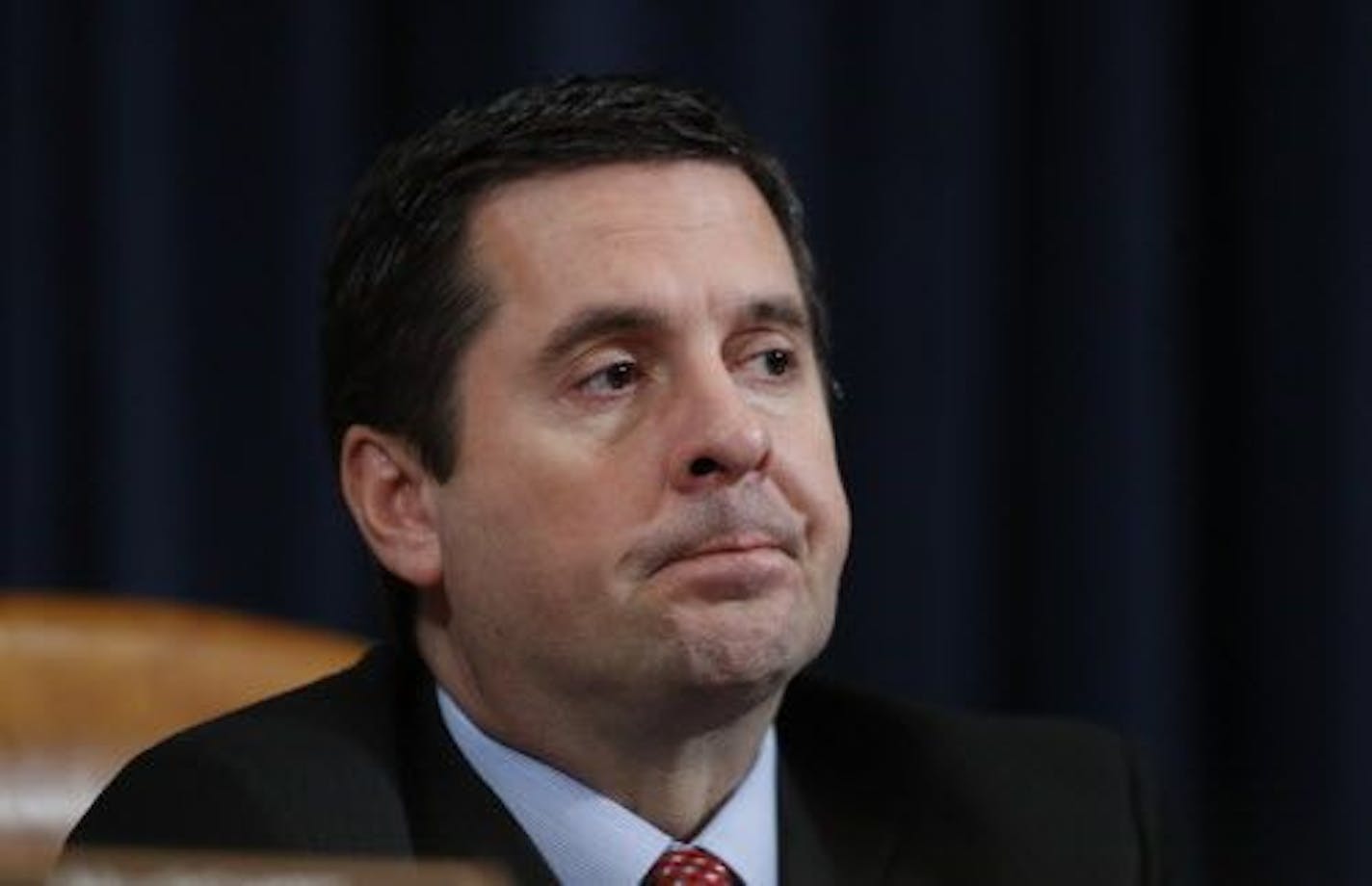 House Intelligence Committee Chairman Rep. Devin Nunes, R-Calif., listens on Capitol Hill in Washington, Monday, March 20, 2017, during the committee's hearing on allegations of Russian interference in the 2016 U.S. presidential election.