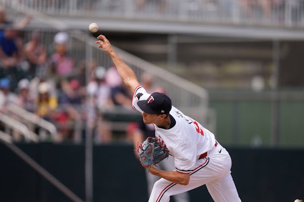 David Festa delivers a pitch during a spring training game for the Twins in March in Fort Myers, Fla.
