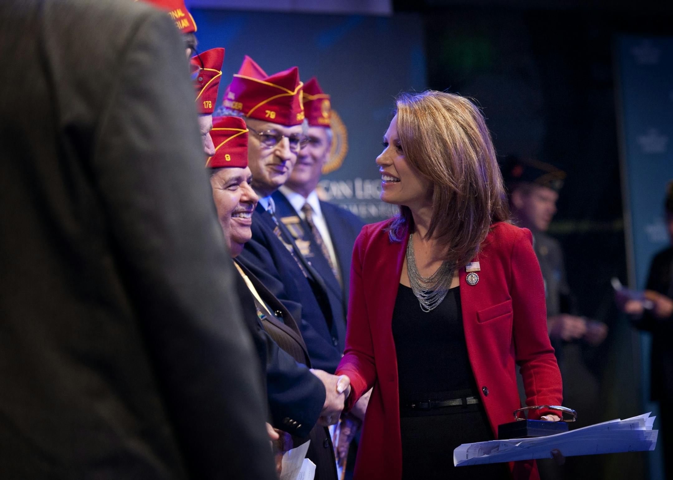 Presidential candidate U.S. Rep. Michele Bachmann, R-Minn., spoke Wednesday at the American Legion national convention in Minneapolis.