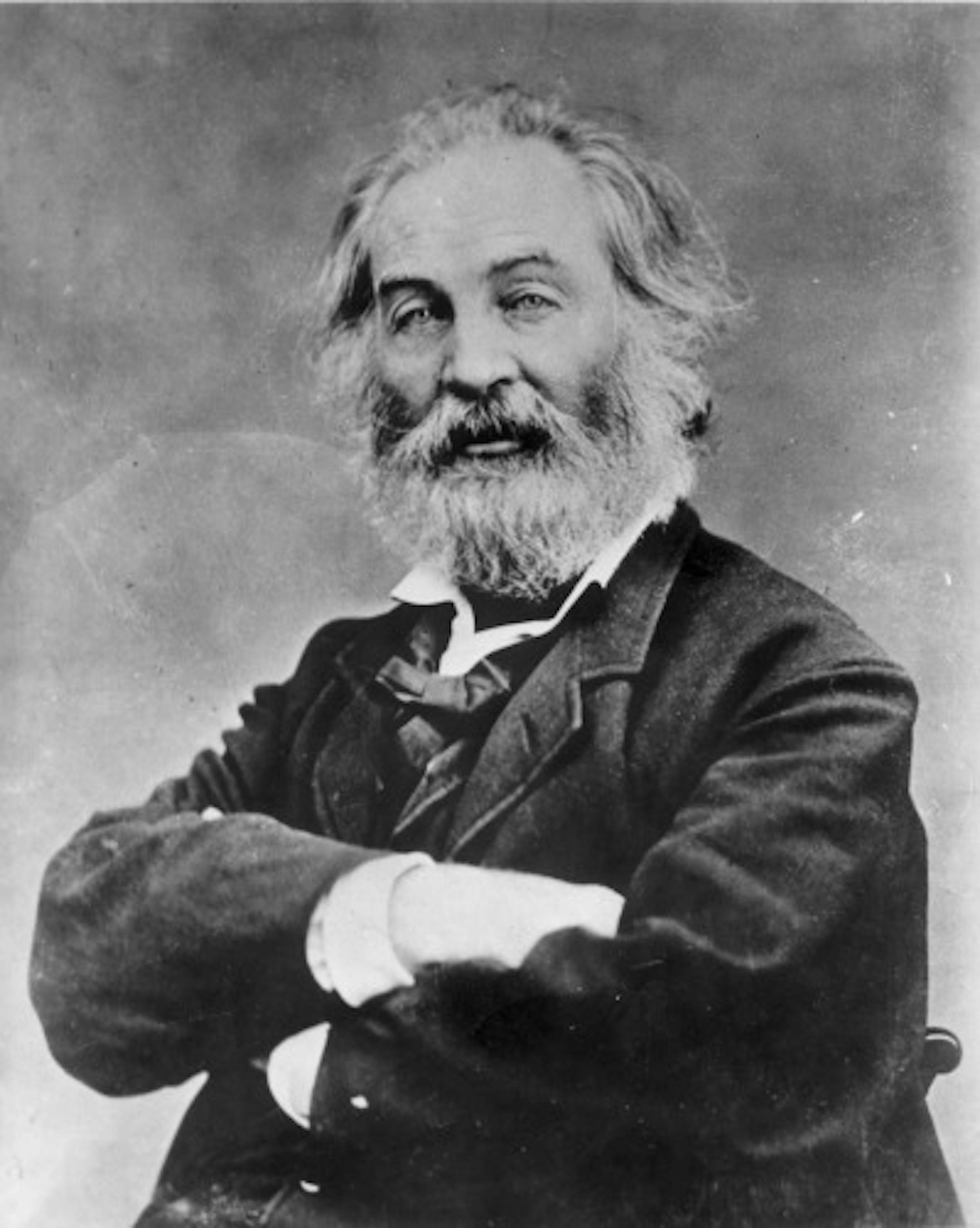 Walt Whitman, poet and writer-philospher. Classic photo MUST CREDIT by Matthew Brady.