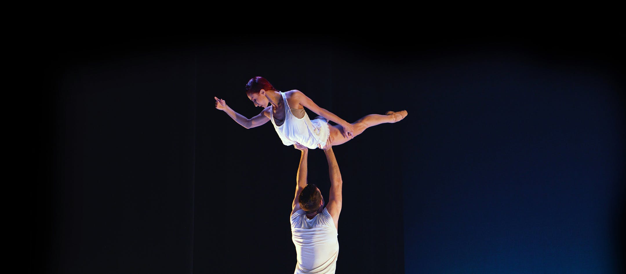 Celine Cassone and Minnesota native Alexander Hille in Benjamin Millepied's "Closer" by Les Ballets Jazz de Montreal.
