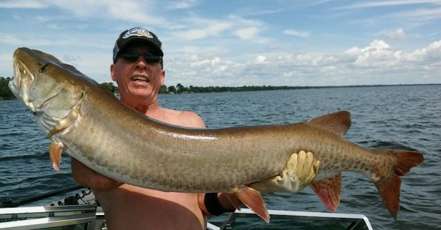 Daniel Killeen of Eden Prairie with his 57-inch muskie.