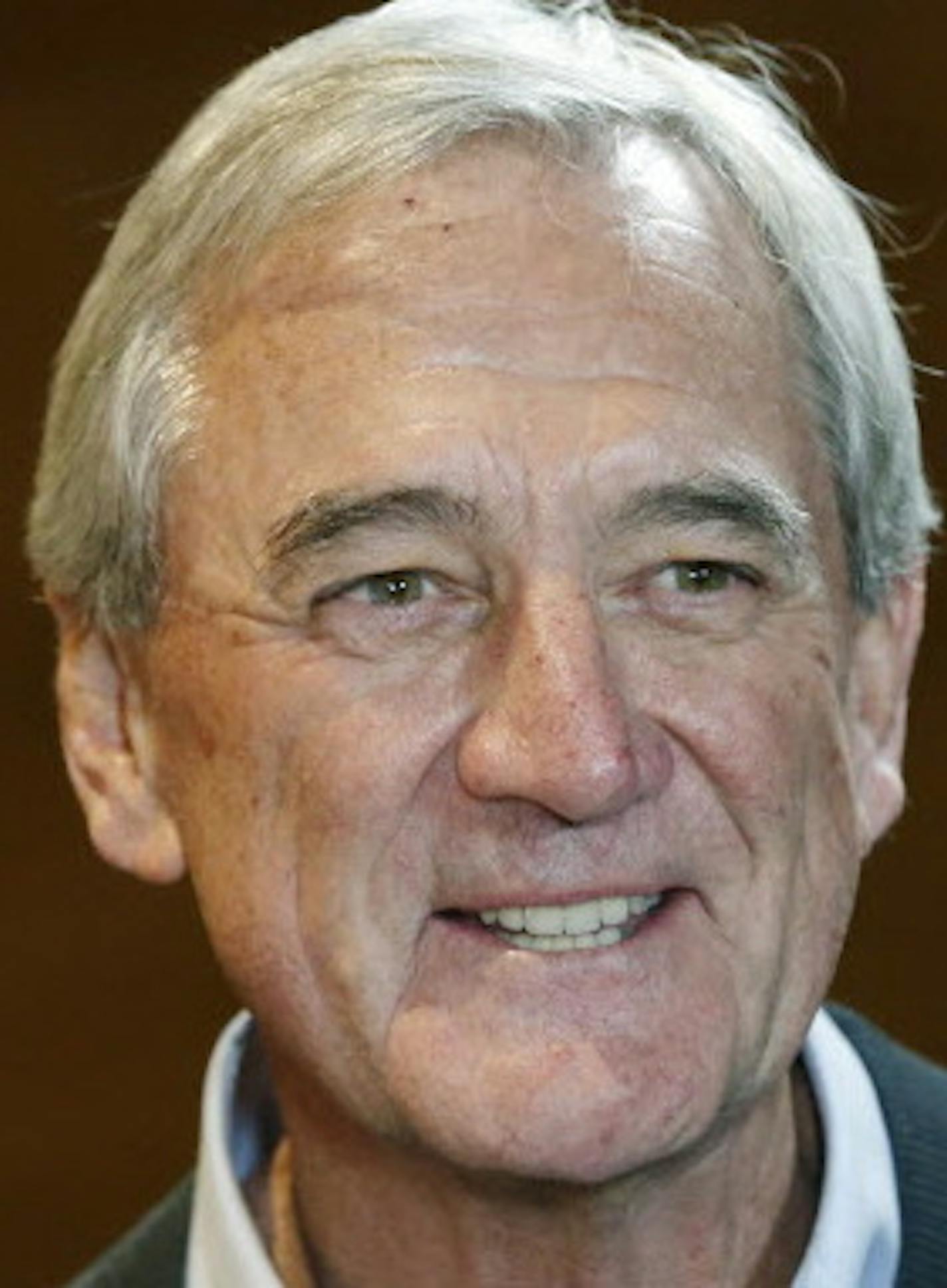 Democrat Congressman Rick Nolan is interviewed in the early evening prior to his election night rally in Minnesota's 8th Congressional District race Tuesday, Nov. 8, 2016, in Baxter, Minn. where he told reporters he was cautiously optimistic in his race against Republican Stewart Mills. (AP Photo/Jim Mone)