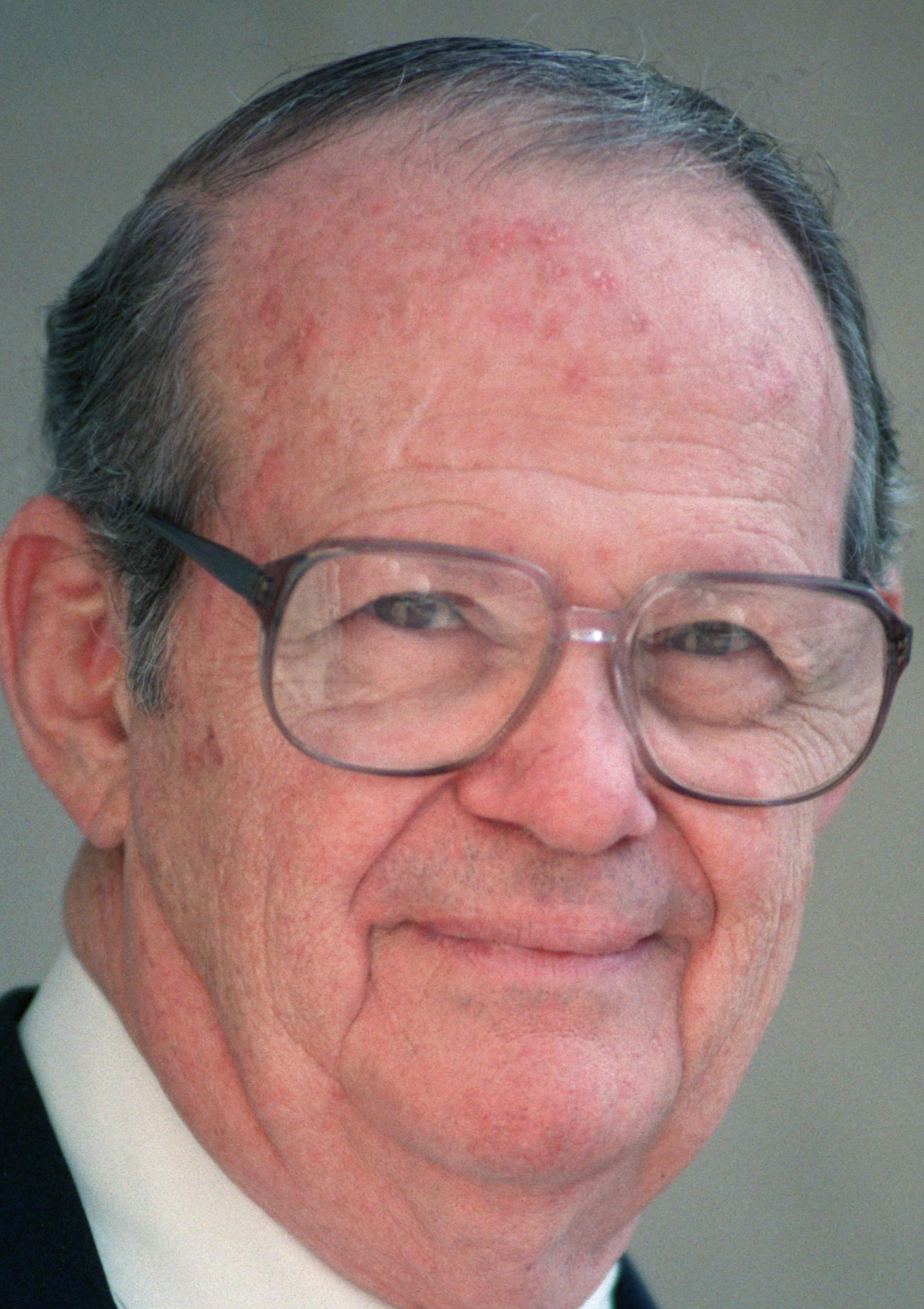 This Jan. 1997 photo shows former Minnesota Rep. William "Bill" Frenzel, guest scholar at The Brookings Institution in Washington, D.C. Frenzel, who served in the U.S. House for 20 years and was on the powerful House Ways and Means Committee, has died, Monday, Nov. 17, 2014. He was 86. (AP Photo/The Star Tribune, Cheryl A. Meyer)