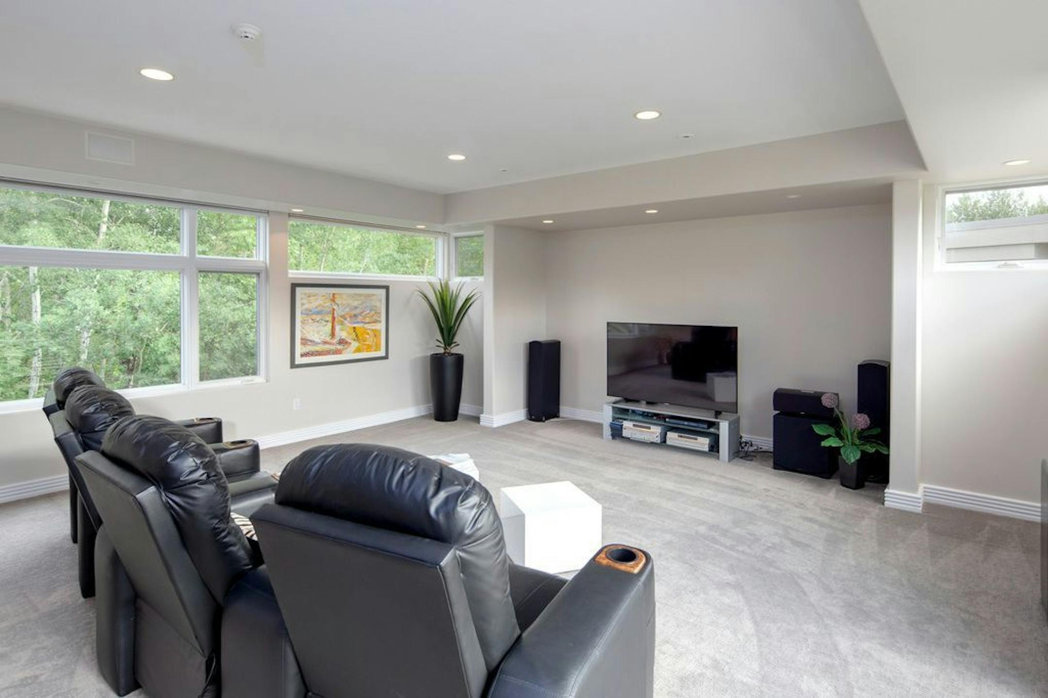 Main-floor theater room.
