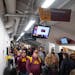 Fans move through the corridors of Williams Arena before the Minnesota men’s basketball game against Northwestern Saturday, Feb. 03, 2024.