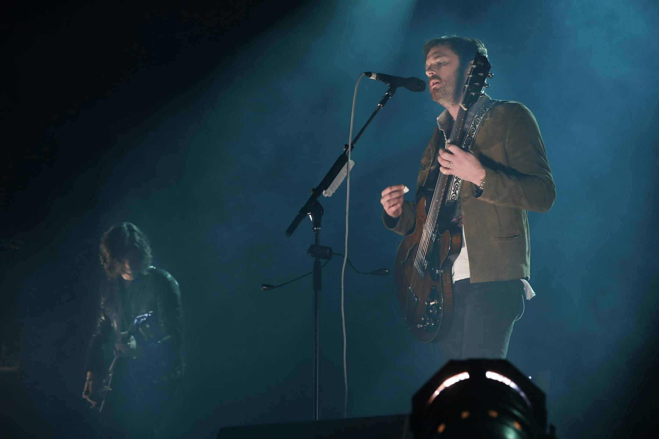 Caleb Followill is the lead singer of The Kings of Leon. They took over the Xcel Energy Center as the main attraction for the night.