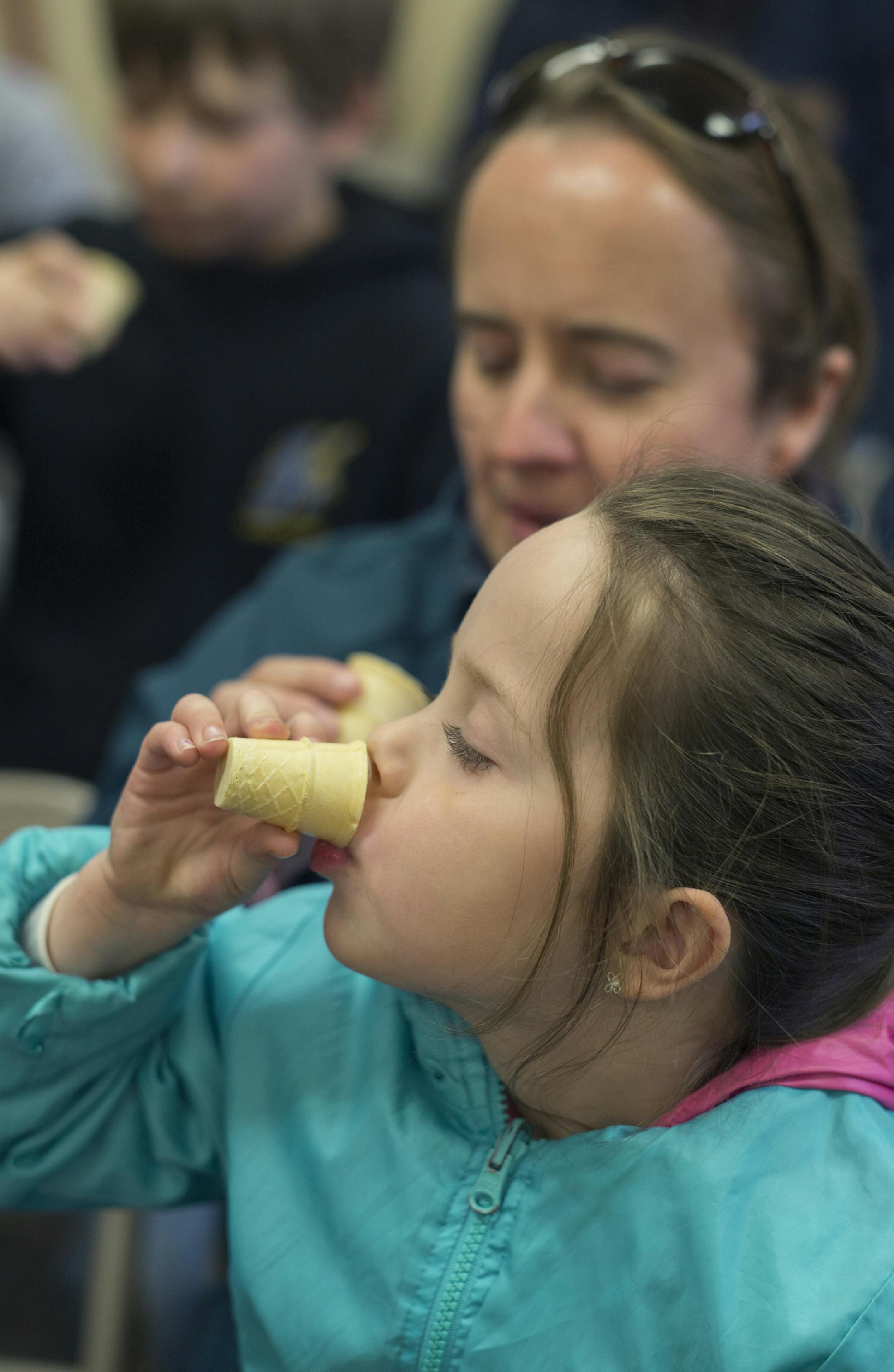 At the Carpenter Nature Center in Hastings where they were tapping box elders for syrup, Hailey Nordquist ,6, tried the maple syrup.]Richard Tsong-Taatarii/rtsong-taatarii@startribune.com
