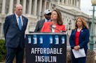 Rep. Angie Craig, D-Minn., and other House Democrats talked about their support for legislation aimed at capping the price of insulin at the Capitol o