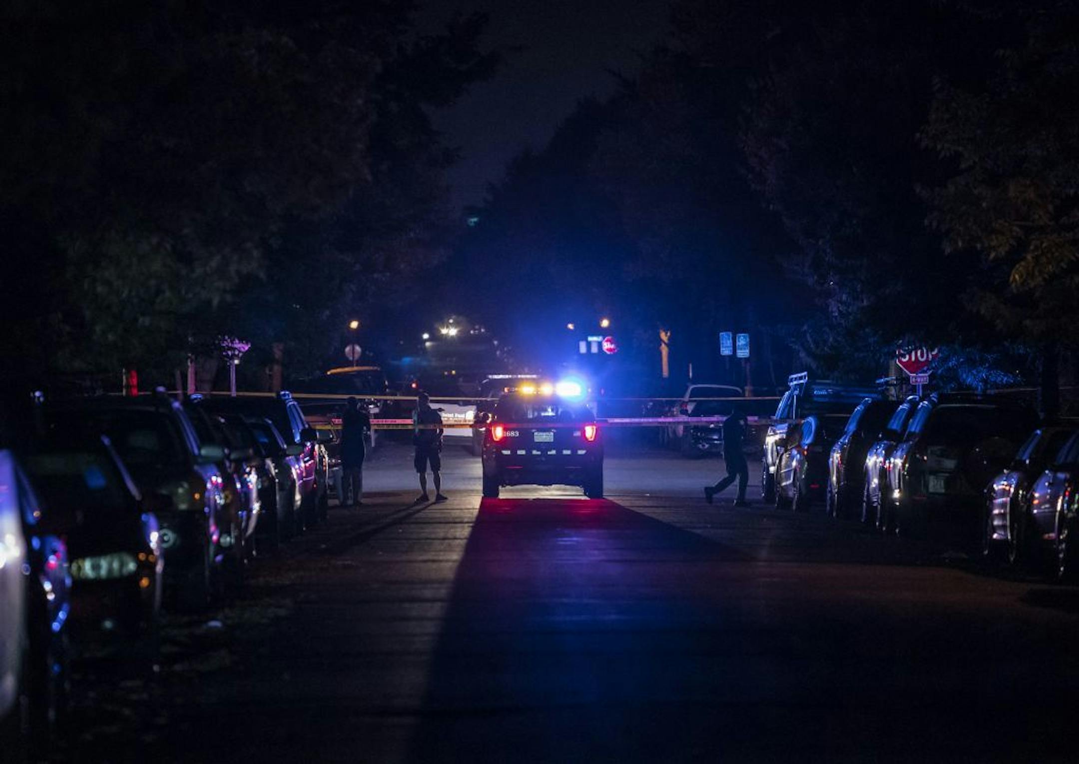 The scene of a homicide in St. Paul, Minn., on Wednesday, September 18, 2019.