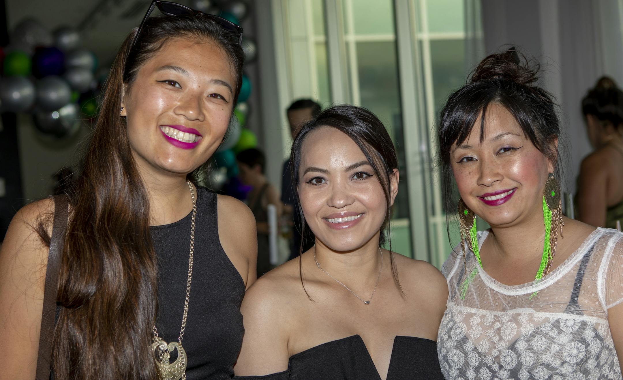 Cindy Vue, Khamphian Vang and Eve Vang at Art on the Rooftop: a Party to Benefit Northern Spark. [ Special to Star Tribune, photo by Matt Blewett, Matte B Photography, matt@mattebphoto.com, Le Meridian Hotel, Art on the Rooftop: a Party to Benefit Northern Spark, Minneapolis, 1006268718 FACE070118