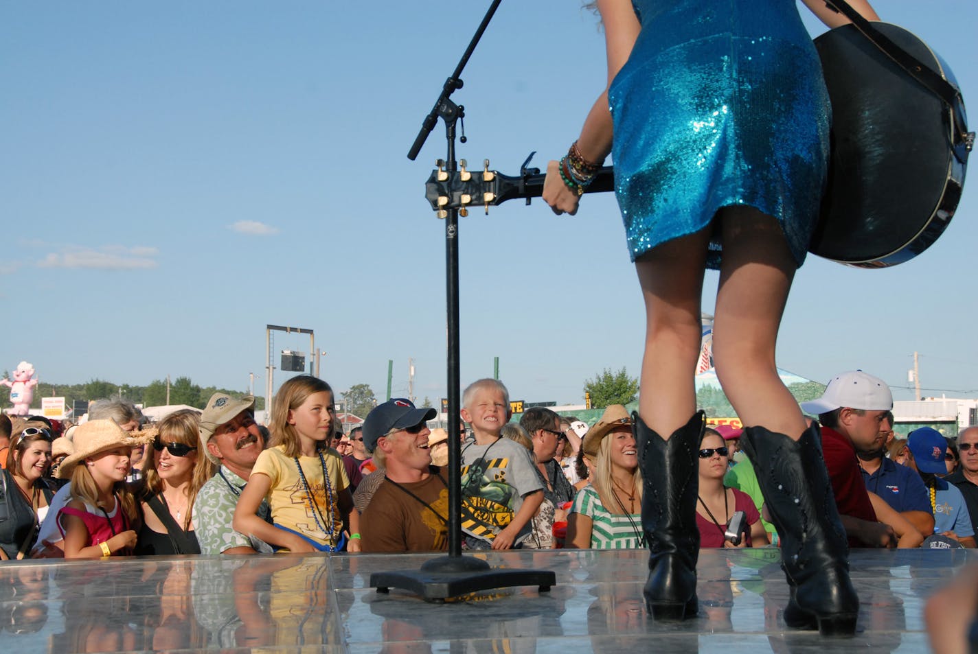 JOEY MCLEISTER • jmcleister@startribune.com Detroit Lakes,Mn.Thurs.,Aug. 7,2008]Singer and songwriter Taylor Swift performed at We Fest held at Soo Pass Ranch.