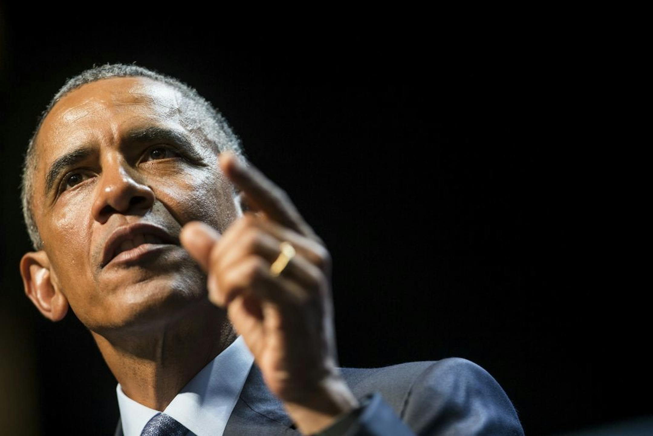 President Barack Obama speaks during the National Clean Energy Summit at the Mandalay Bay Resort Convention Center in Las Vegas, Aug. 24, 2015.