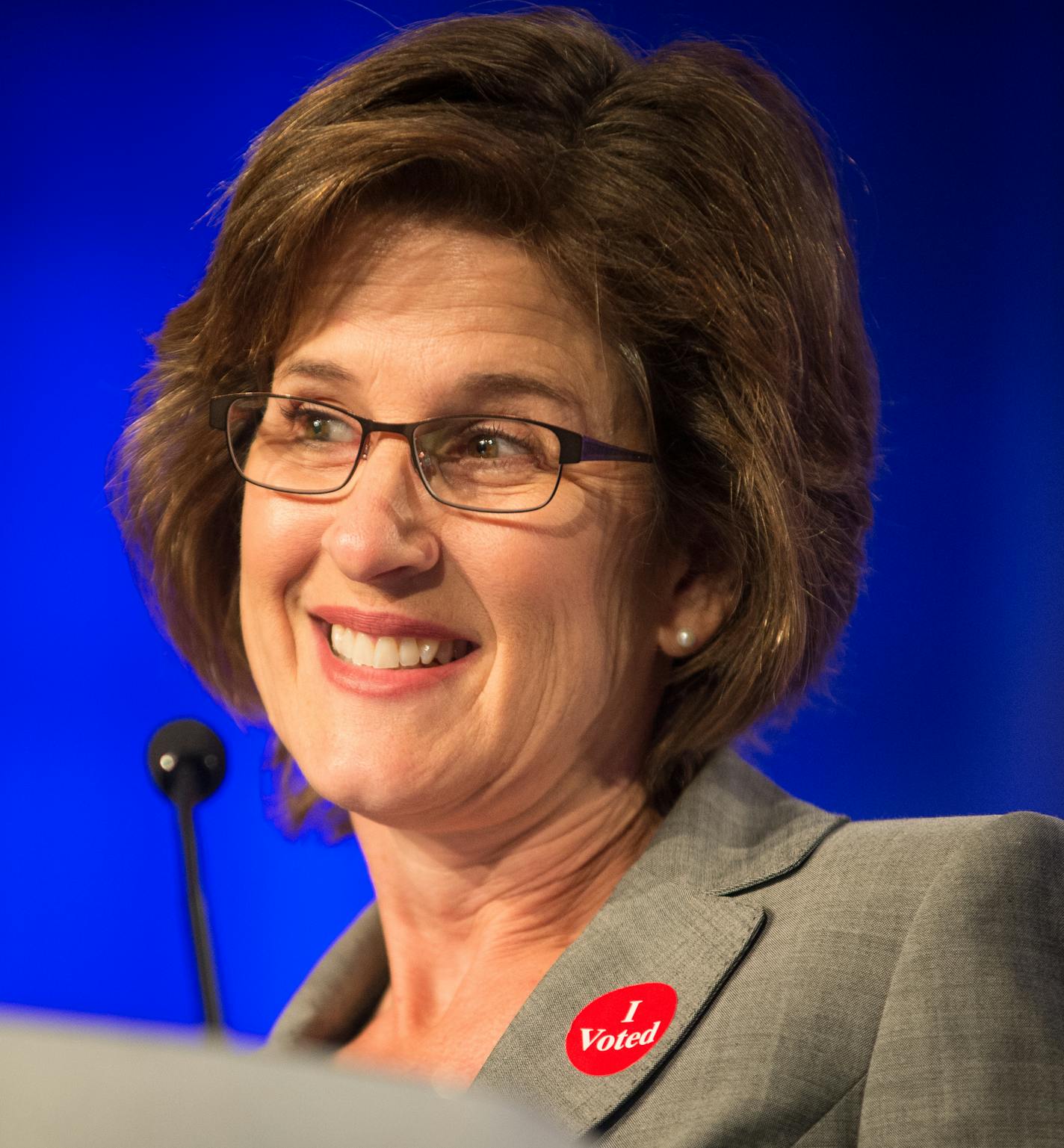 State Auditor Rebecca Otto speaks during Tuesday night's election party at the DFL Headquarters. ] AARON LAVINSKY &#x2022; aaron.lavinsky@startribune.com Photos from the election party at the DFL Headquarters Tuesday, Nov. 4, 2014 at the Hilton Hotel in Minneapolis.