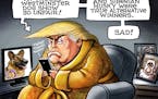 Sack cartoon: Donald Trump on Twitter