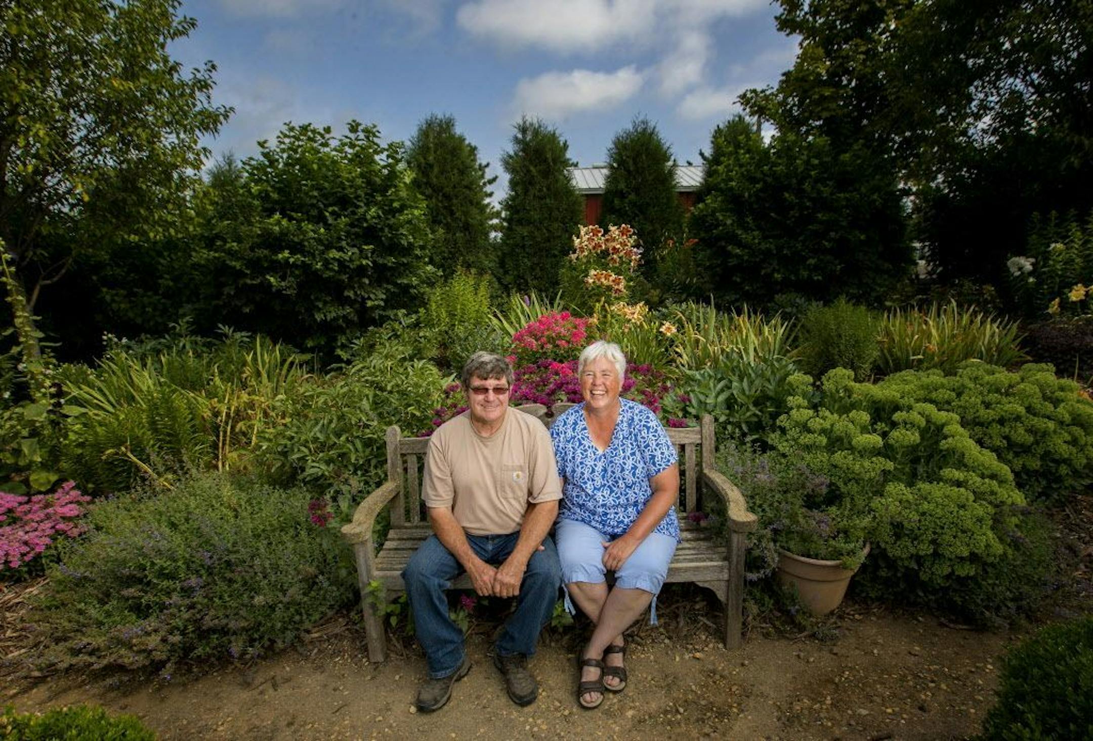 Brad and Debbie Young bought the 5-acre farmstead in 2003 and designed, planted and tend various sun, shade and vegetable gardens on the land.