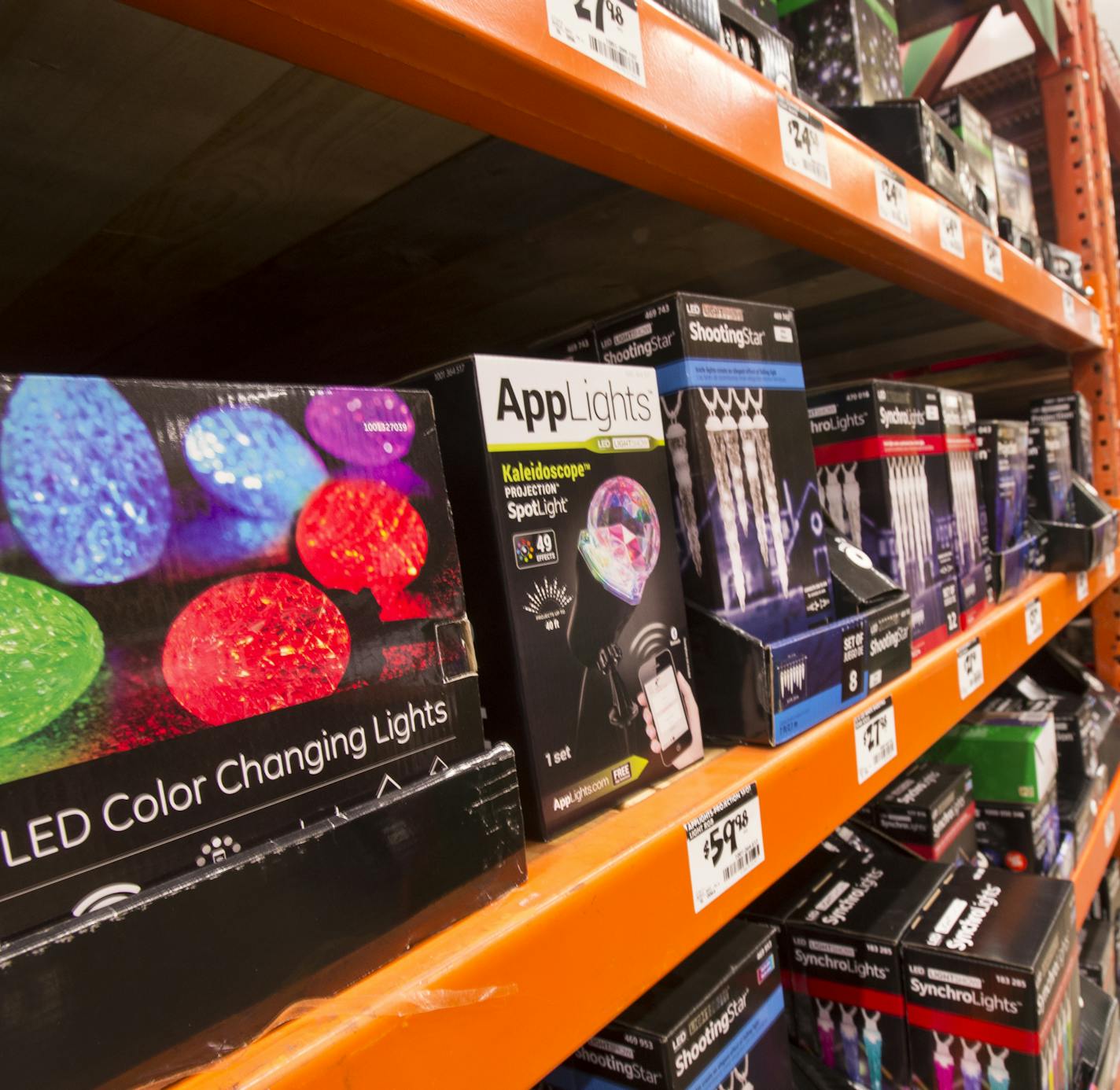 Gwen Nordwall, of Minnetonka, did some Christmas decoration shopping Friday at Home Depot in St. Louis Park. While replacing her lights wasn't on her agenda today, she hopes to return soon to trade in her old lights for LEDs after learning about Home Depot's current promotion. ] (AARON LAVINSKY/STAR TRIBUNE) aaron.lavinsky@startribune.com Nice weather may make this the weekend to bring out the holiday lights and test which strands have burnt out or become unbearably tangled. Rather than tossing