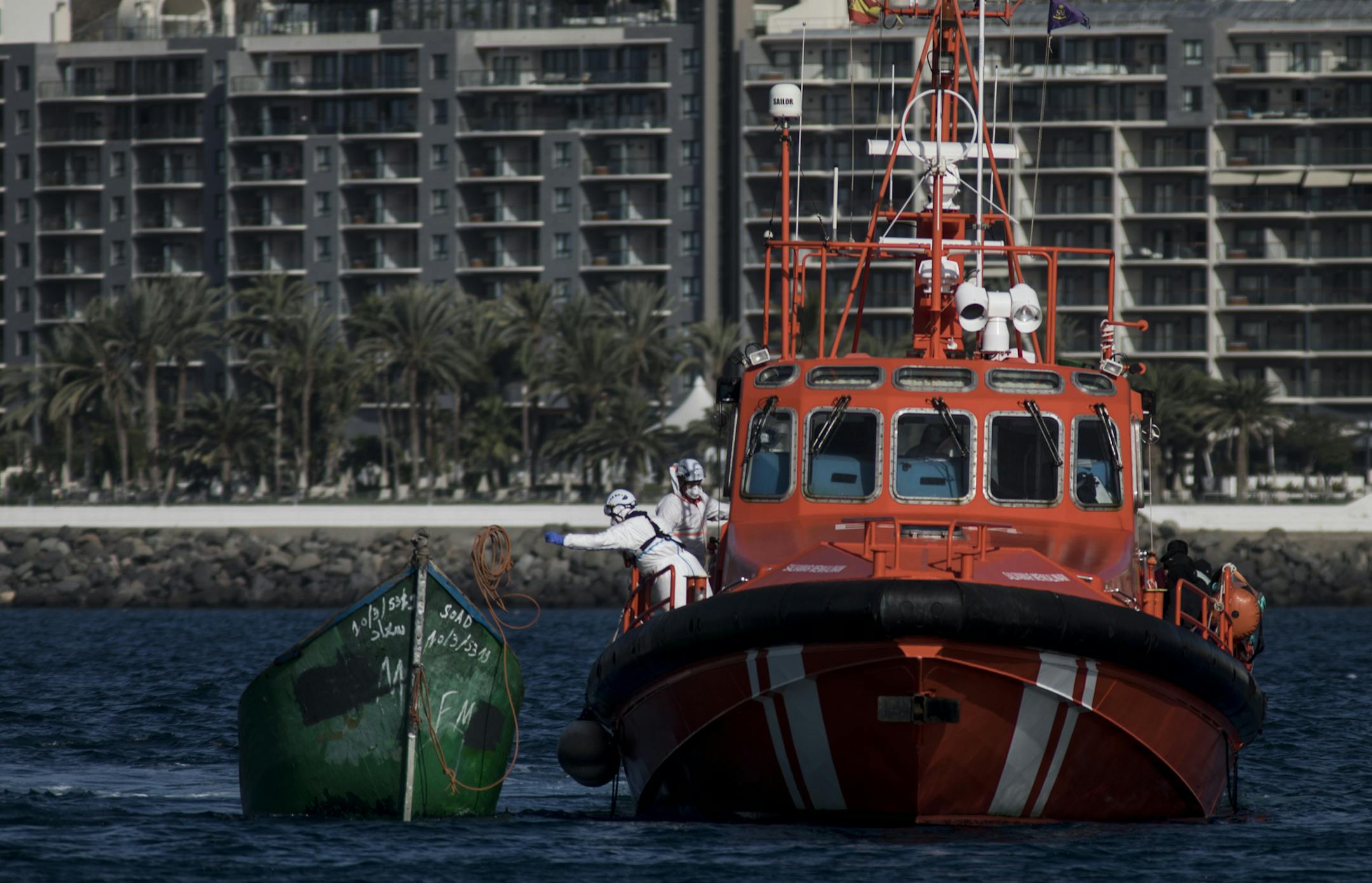 Rescue and accusations: Spanish coast guards rescued passengers from a migrant boat that hit rocks Wednesday near the Canary Islands. Mounting evidence indicates the European Union's border agency, known as Frontex, has been complicit in Greece's illegal practice of pushing back migrants to Turkey, according to documents obtained by the New York Times and interviews with officials. In at least one case, Frontex is accused of having helped cover up the violations when a crew said it was discourag
