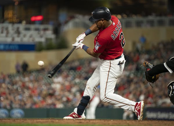 Minnesota Twins second baseman Luis Arraez singled to right in the eighth inning. ] JEFF WHEELER &#x2022; jeff.wheeler@startribune.com The Minnesota T